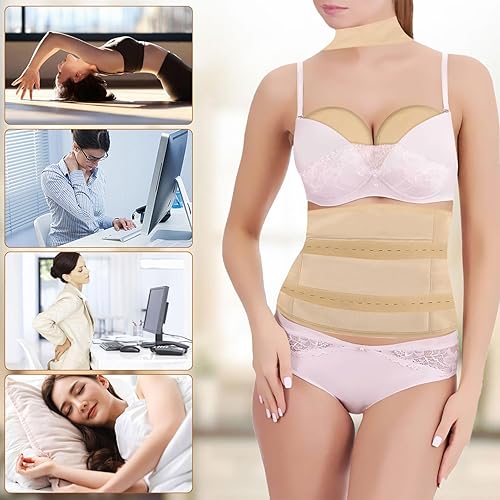 Miniatura 5 de Paquete de aceite de ricino ajustable, paquete de aceite de ricino reutilizable de algodón orgánico para cintura, cuello, pantorrilla, rodilla y