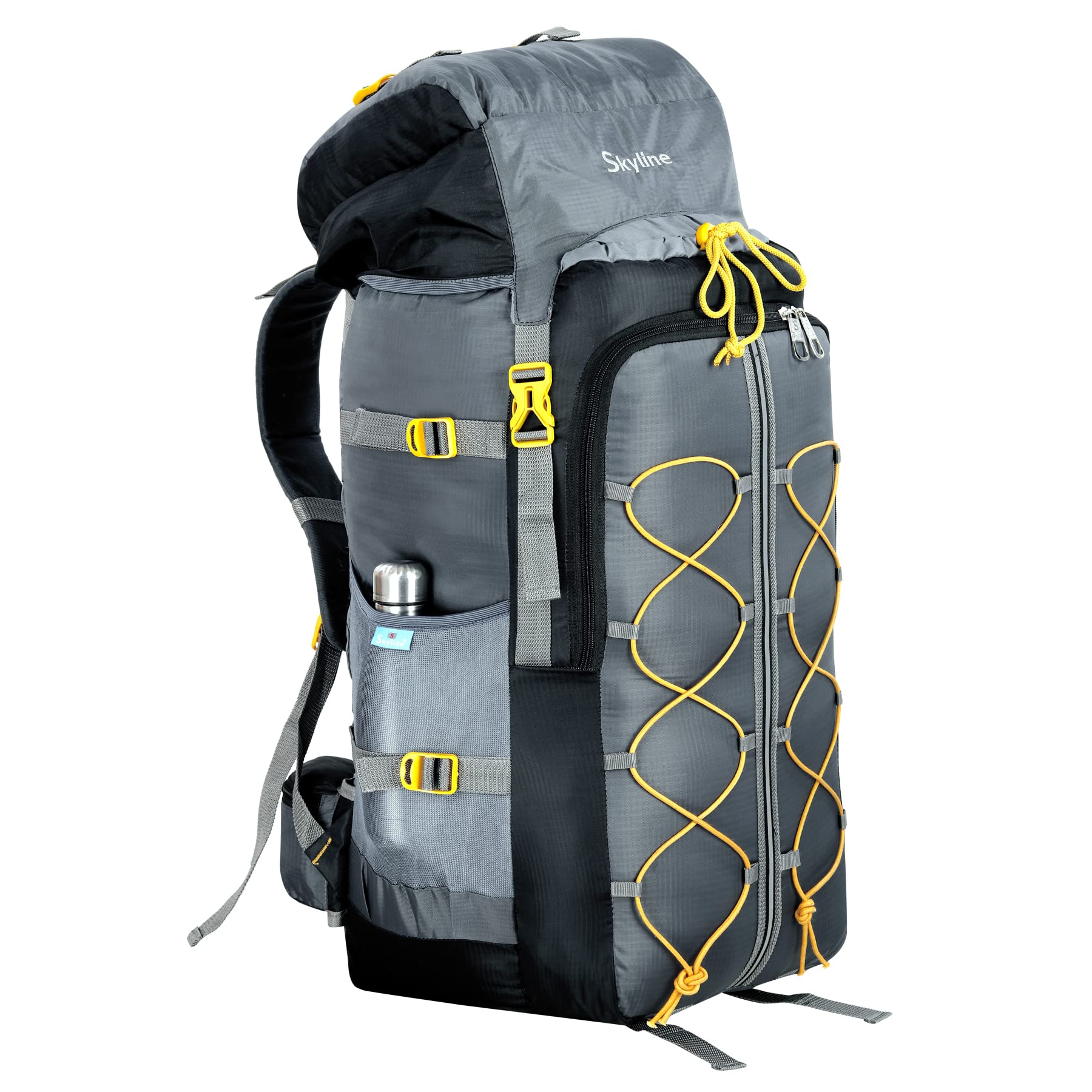 80 Liters Unisex Hiking/Backpack/Camping/Trekking Travel Rucksacks Bag (Grey)-image-34