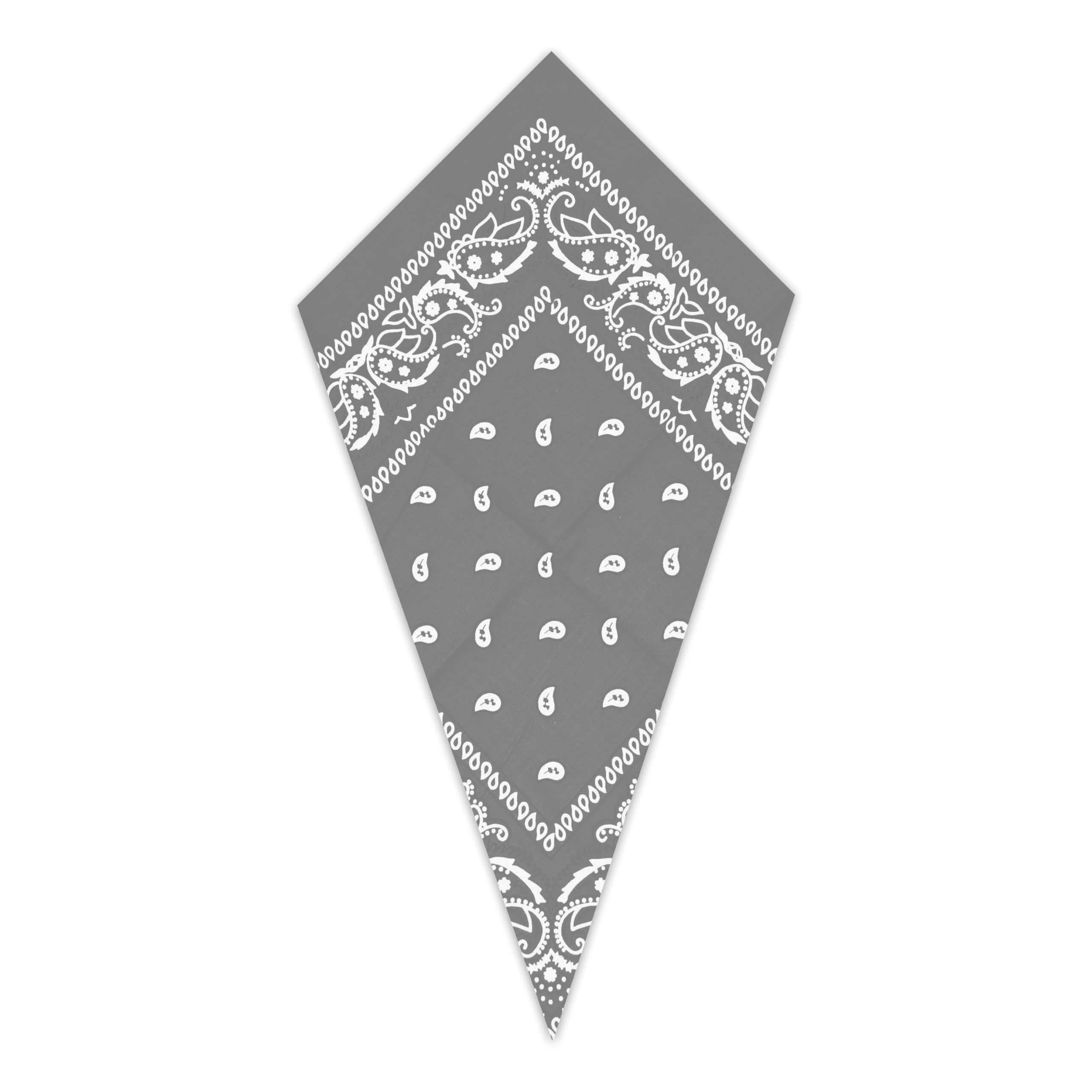 Komonee Men's Grey Paisley Bandana Head Scarf