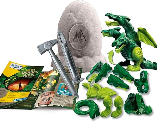Miniatura 3 de Clementoni - Science & Play - Legendary Egg - Three-Headed Dragon - Breakable Egg & Dragon to Assemble - Hammer and Chisel Included - for Kids Ages