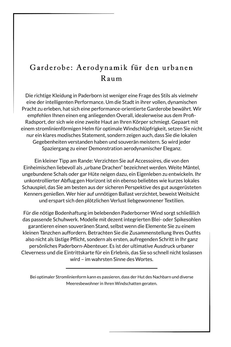 Paderborn: Heilige Quellen, himmlische Ruhe, höllisch wenig los. Der erfundene Reiseführer