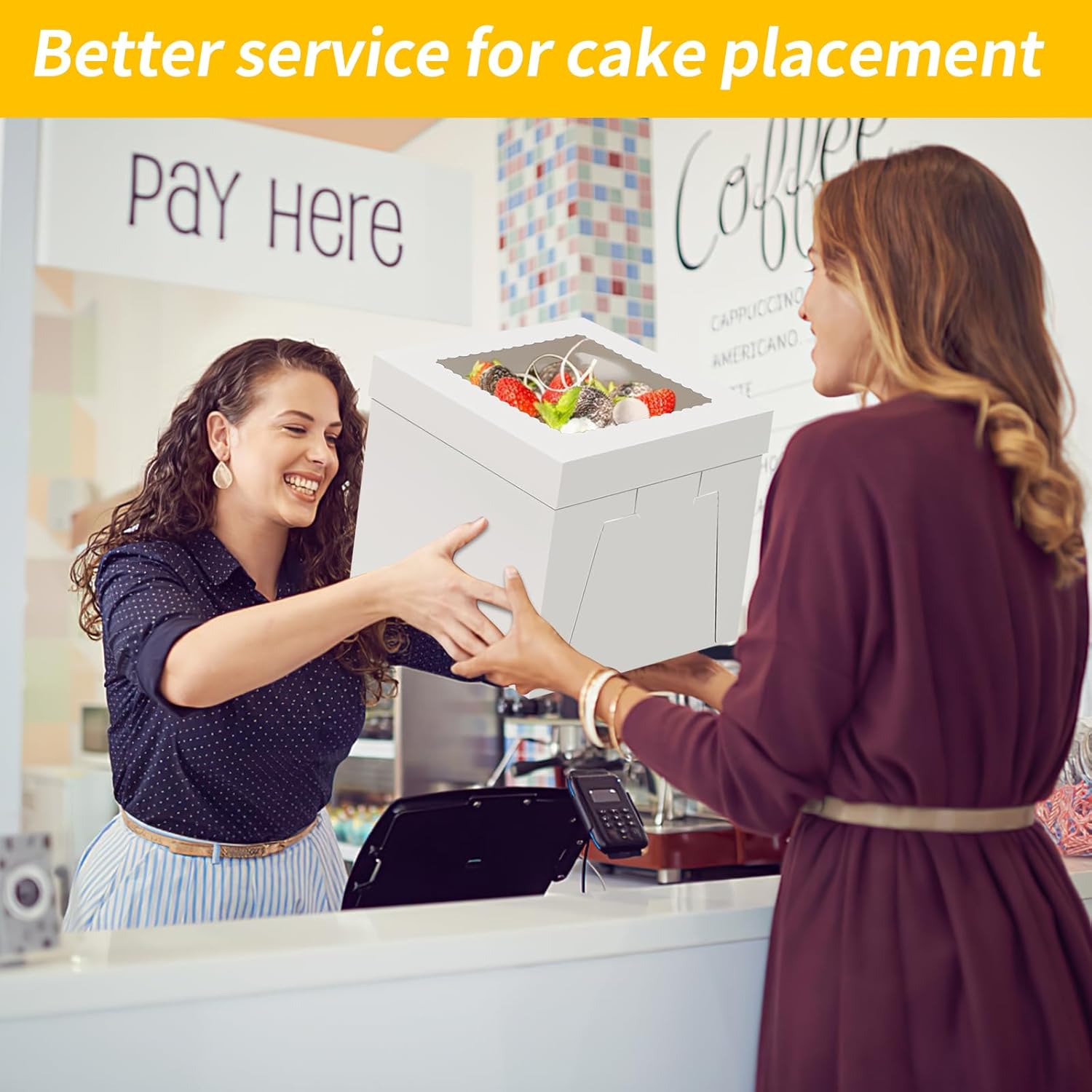 Cake Boxes, Disposable Cake Transport Container, White Bakery Boxes