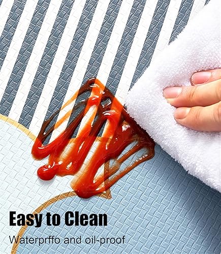 Miniatura 6 de Insun Juego de 2 alfombrillas de cocina acolchadas, antifatiga, antideslizantes, lavables, impermeables, resistentes al aceite, 0.31 pulgadas,