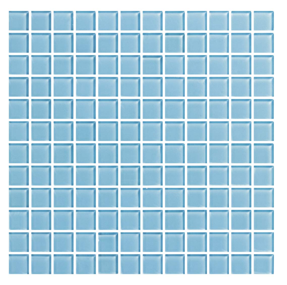Mosaico enmallado de Cristal 32x32 cm. Color Azul Claro