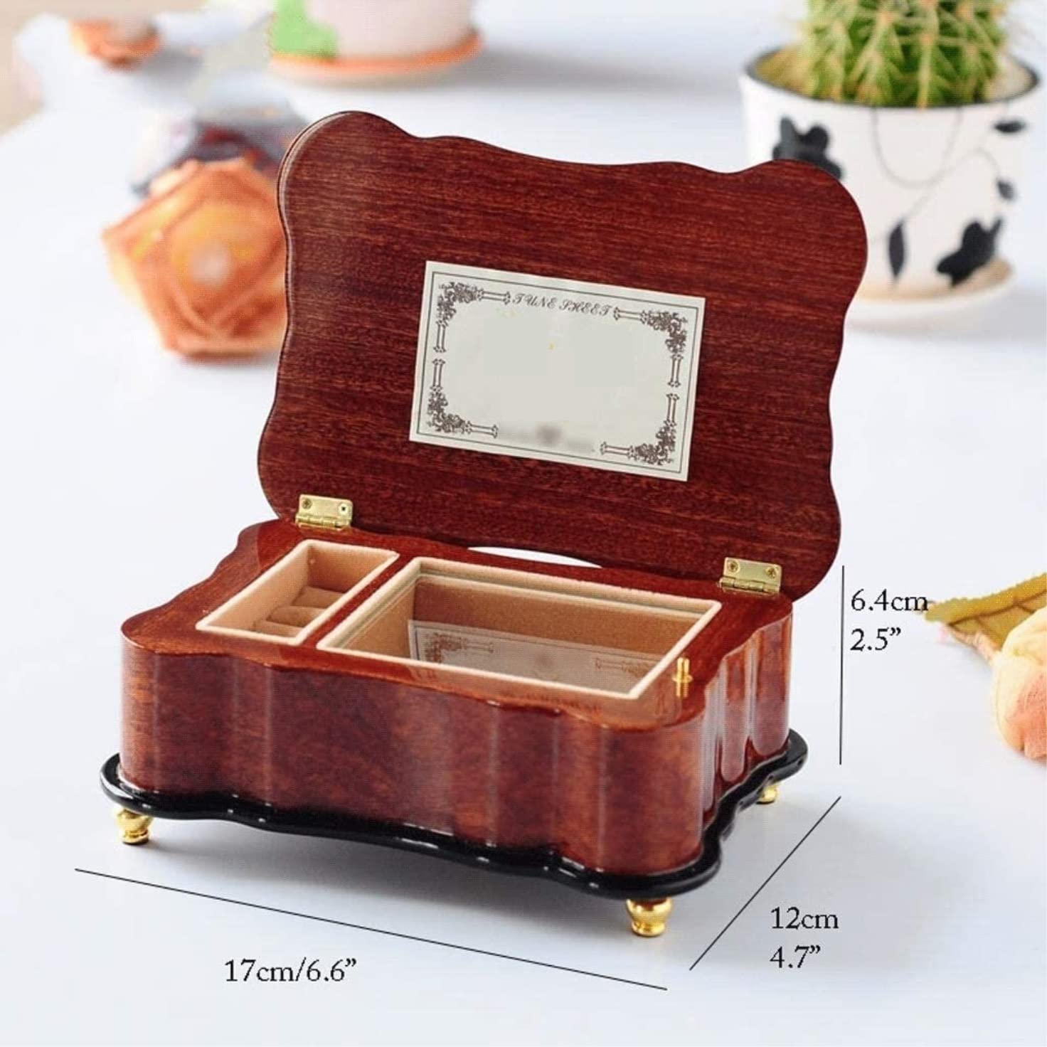 VVABRA Caja de Música Caja de Musica Caja Musical De Madera Flor Pistas Creativas Caja De Música para Decoración De Cumpleaños De Navidad Caja Musical Cajas Musicales