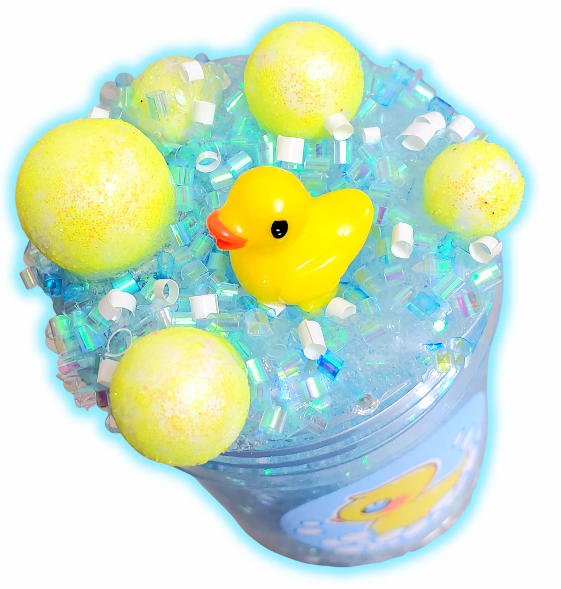 Bubble Bath Handmade Scented Bingsu Crunchy Clear Slime 4oz - Hoshimi Slimes