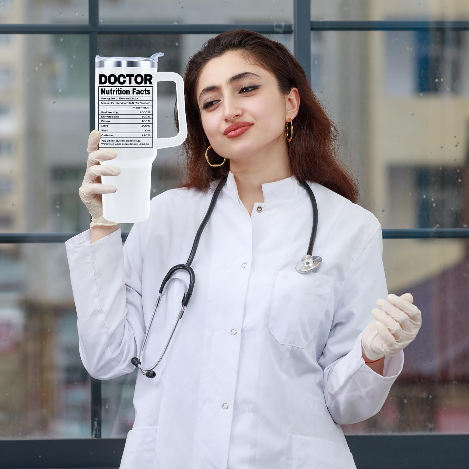 Doctor Tumbler Cup - 40 Oz Mug With Lid, Straw and Handle - Perfect Doctor Appreciation Gift For Women & Men - Image 7