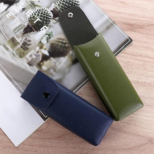 Vista 5 de Funda de piel sintética para lentes de sol, caja de gafas portátil retro, caja de lentes, protector de gafas, para mujeres y hombres
