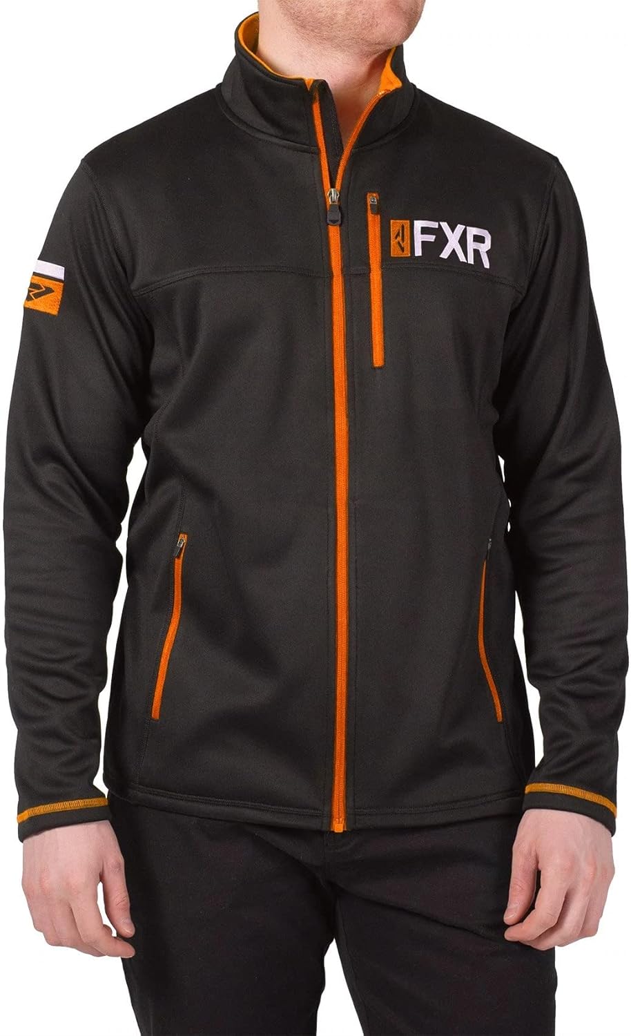 FXR Men Elevation Tech Zip-Up 2020 (Black/Orange - Large)