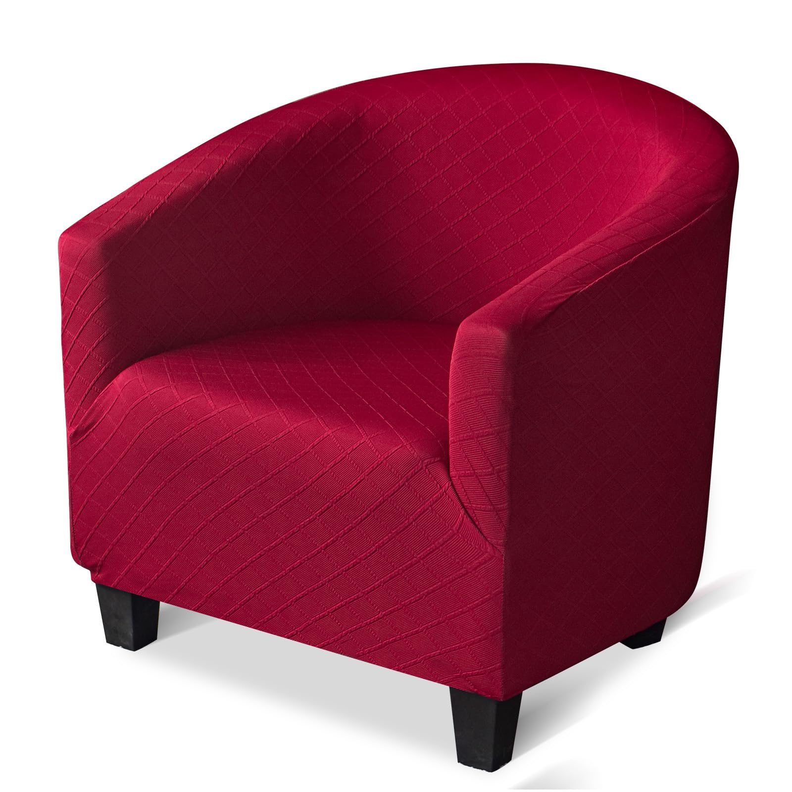 jianyana Printed Tub Chair Covers 1 Piece, High Stretch Chair Covers, Durable Armchairs Slipcover, Club Chair Covers for Living Room/Hotel Reception/Bar Counter/Dining Room/Office, (Red) — image 1