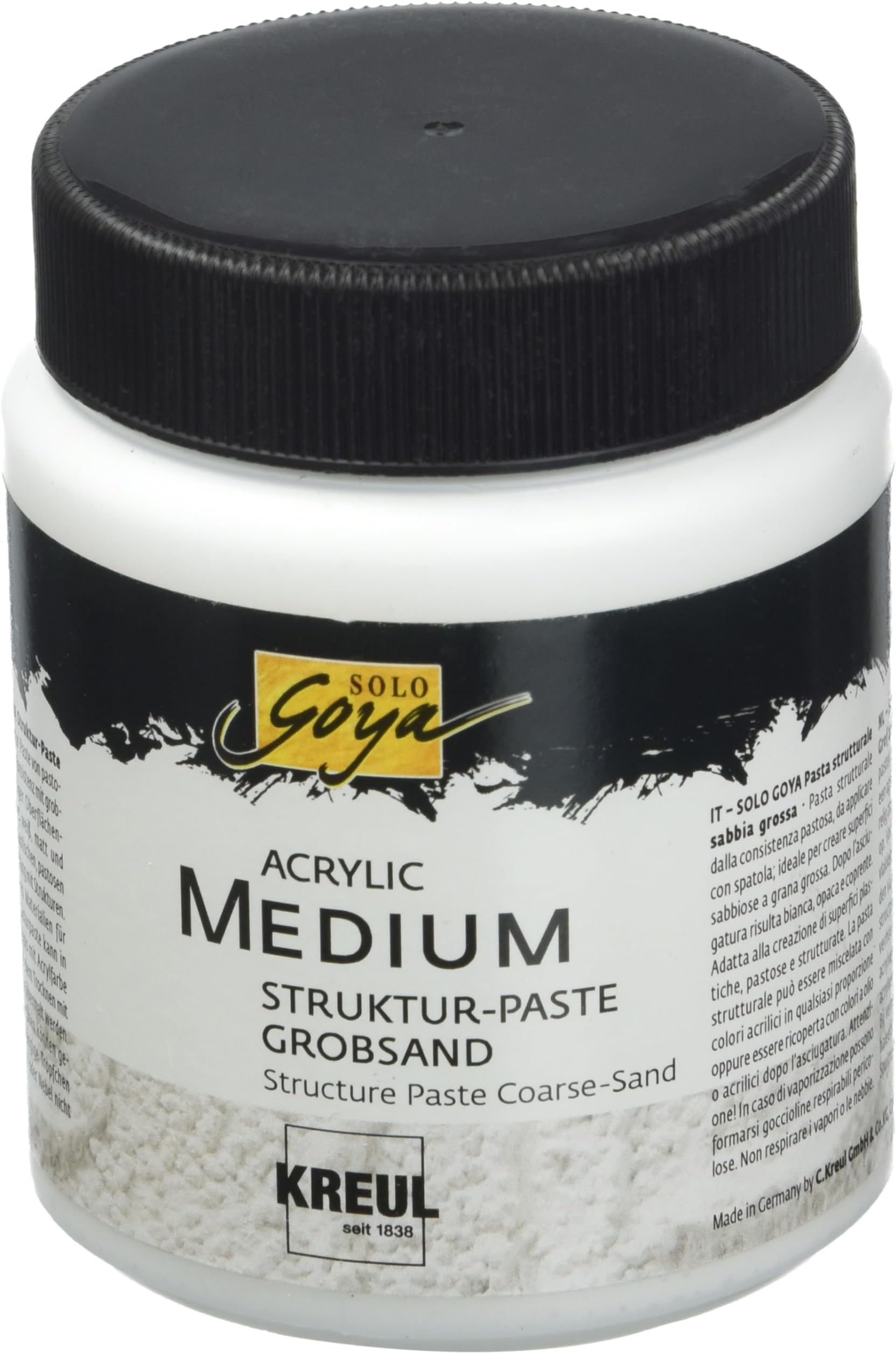 KREUL Solo Goya Acrylic Medium – Strukturpaste Für Antik-Effekt, 250 Ml, Trocknet Transparent Glänzend