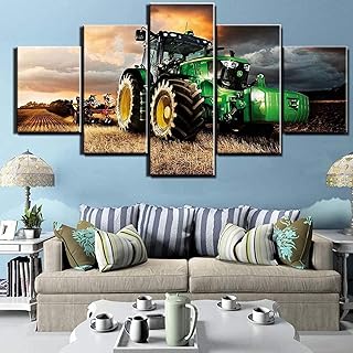 XIANGY Leinwand Wandbilder Maschine Traktor Landwirtschaft Ernte Landschaft Wandkunstdruck Bilder Malerei Wanddekoration f...