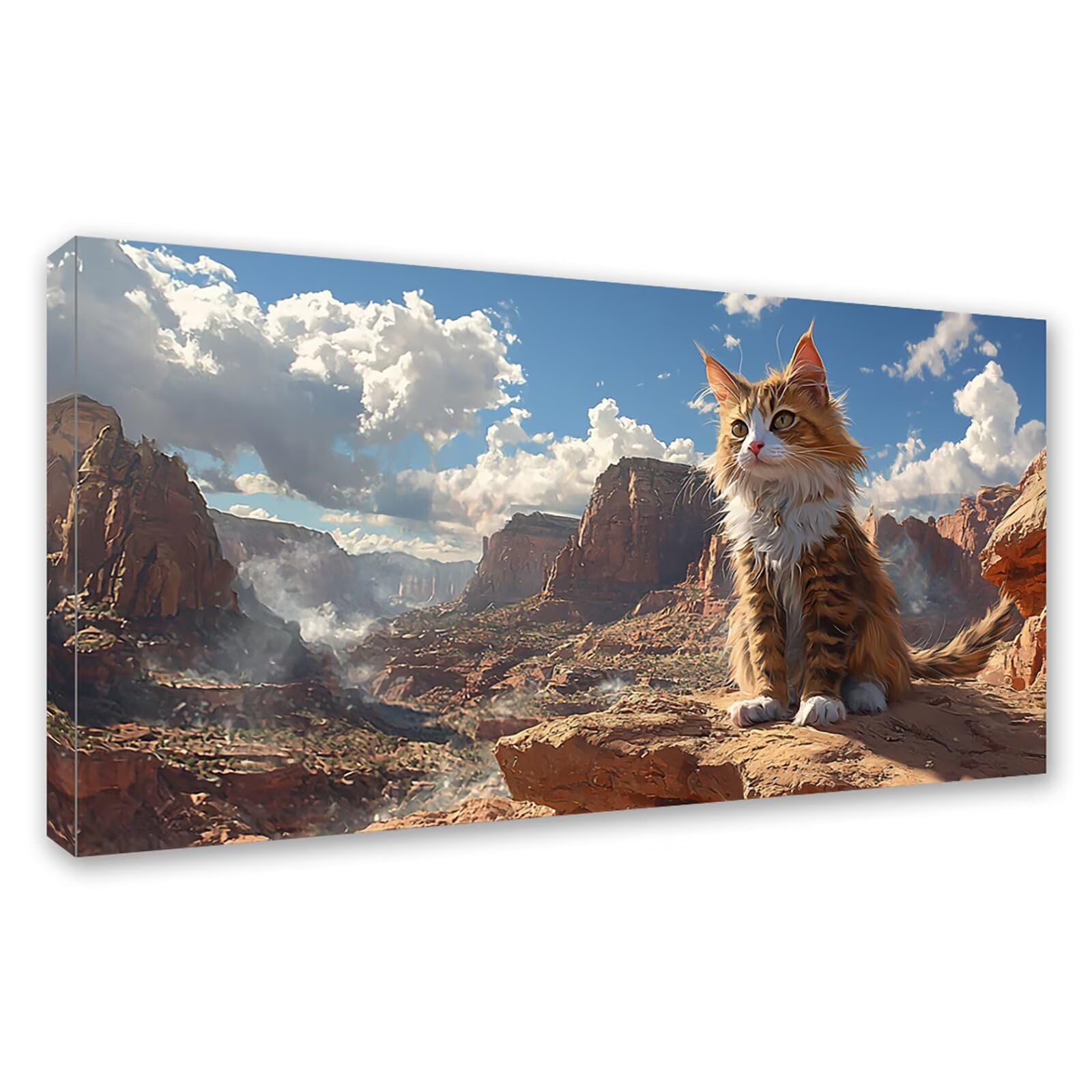 Diamond Painting Adultos Animal Pintura Diamante, Gato Diamond Painting 5D Completo, DIY Cuadrado Cristal Bordado Punto de Cruz Cuadros de Diamantes para Decoracion Hogar, Regalo Mujer 180x90cm 0J-220