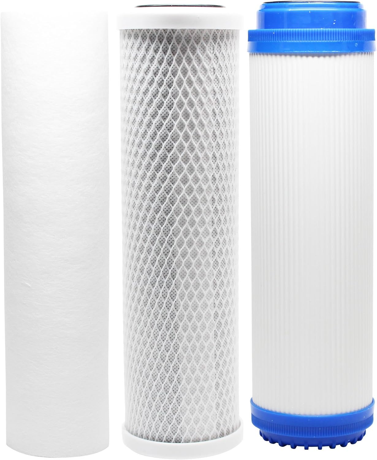 Replacement Filter Kit Compatible with Aquasafe Aquarium II RO System - Includes Carbon Block Filter, PP Sediment Filter & GAC Filter - Denali Pure Brand