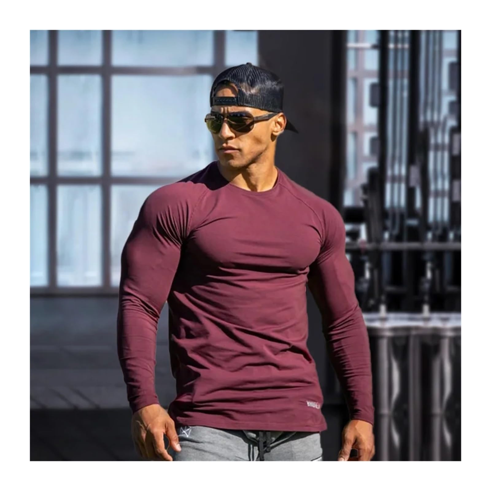 Camisa de Manga Larga compresión Ajustada elástica sólida for Hombre, Camisetas Secado rápido for Gimnasio, Fitness, Correr, Ropa Informal for, Sudaderas