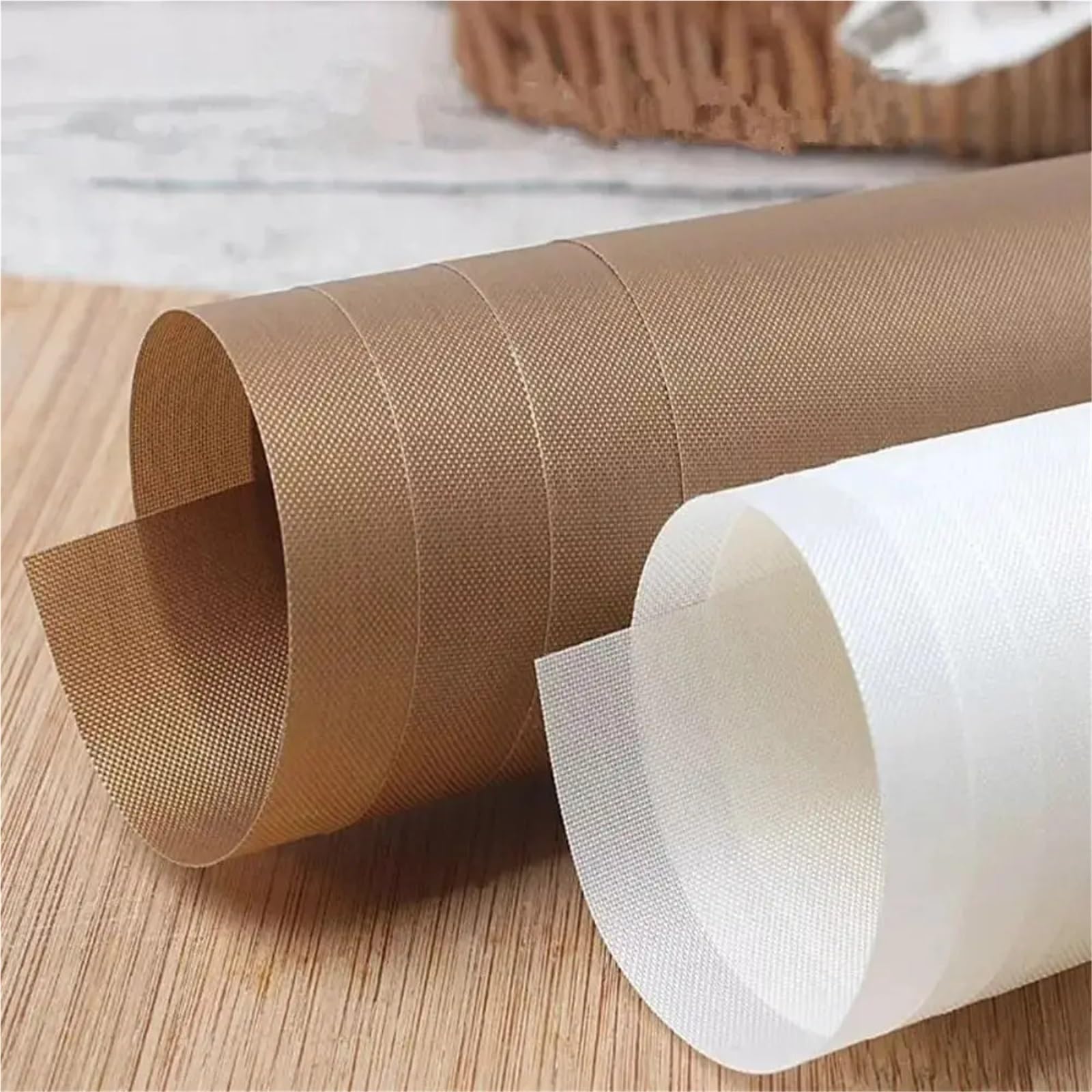 Ofenmatte 10 Stück hochtemperaturbeständige Ofen-Backmatte, wiederverwendbar, tragbar, Backofen-Matte, Blatt, antihaftbeschichtetes Tablett-Tuch FüR Backofen Mikrowelle(Coffee-40x60cm)