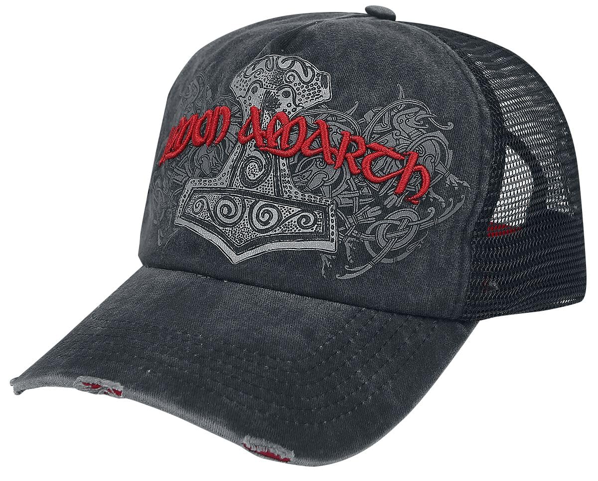 Amon Amarth Hammer - Trucker Cap Hombre Gorra Gris 50% algodón, 50% poliéster