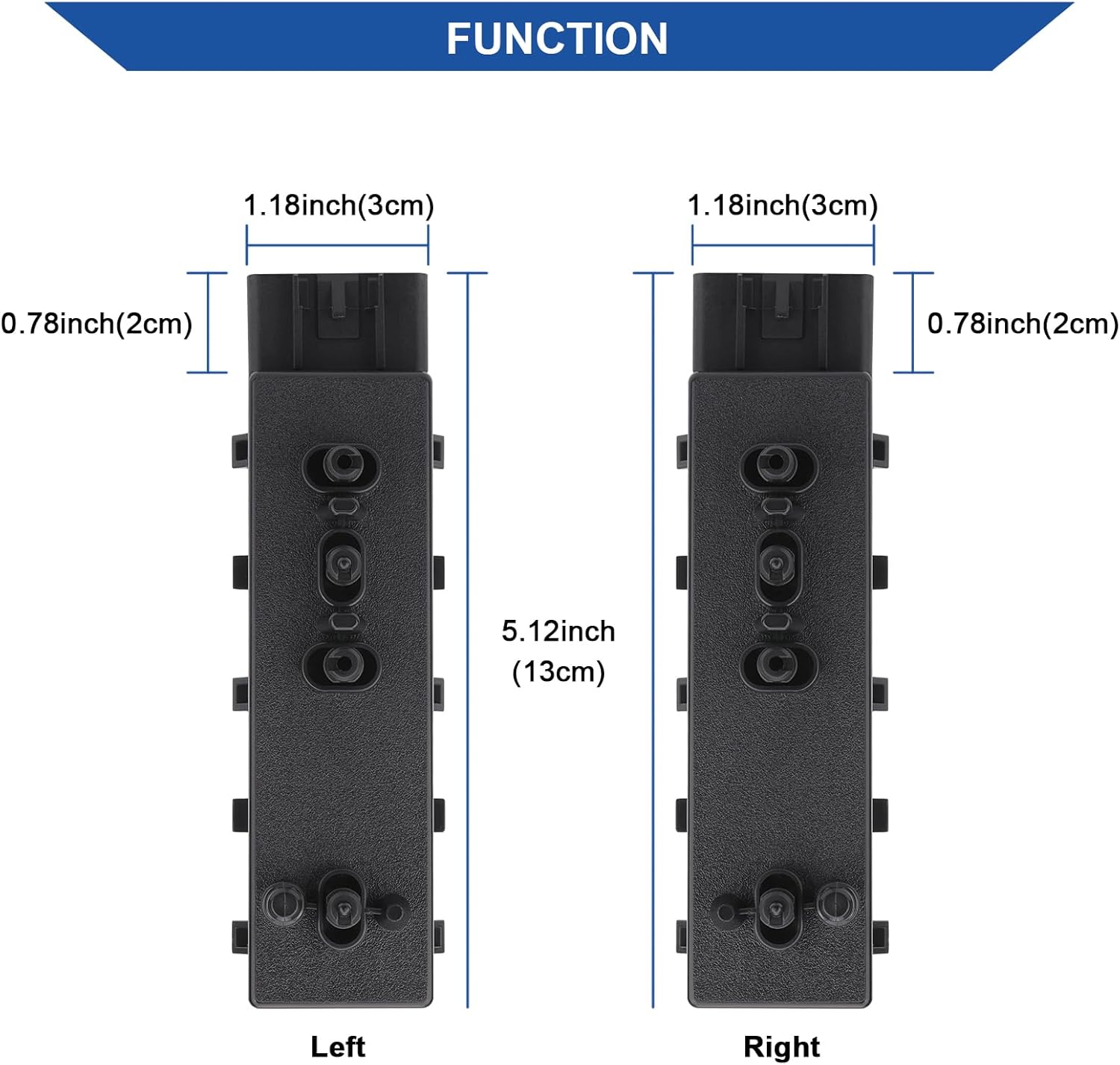 Obaee Driver & Passenger Seat Switch 25974714/25974715 Compatible with Chevrolet Chevy Camaro/Equinox/Malibu 2010-2019, Cadillac/GMC/Buick, Recliner Adjust Tilt Control 8 Ways