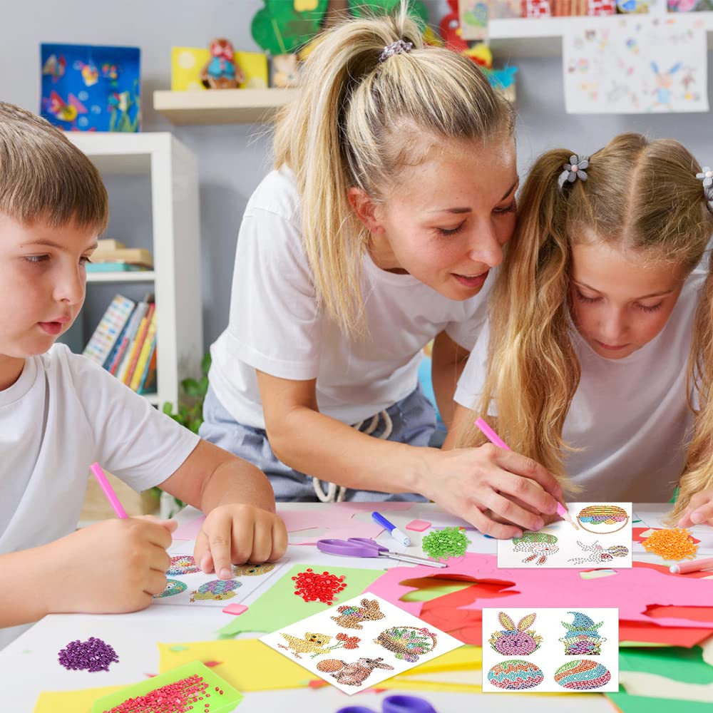 AmzKoi Diamond Painting Oeuf De Pâques, 5D Peinture Diamant Pour Adultes Et Enfants, Broderie Diamant Kit