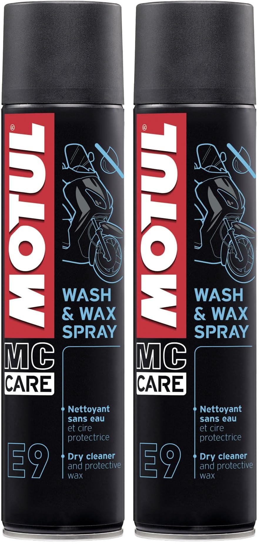 Motul 103174 E9 Wash & Wax Spray, 400 ml (Packung mit 2)