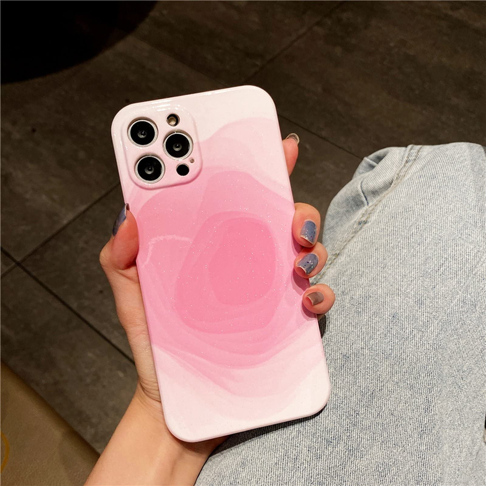 ピンク iPhone用ソフトケース Amazon.co.jp: for iPhone用オレンジピンクグリッターソフトフォン
