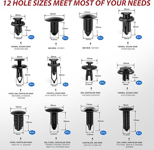 Vista 70 de Nilight - Juego de herramientas para remover molduras, 102 piezas, clips de retención para parachoques, paneles de auto, remover terminales, remover