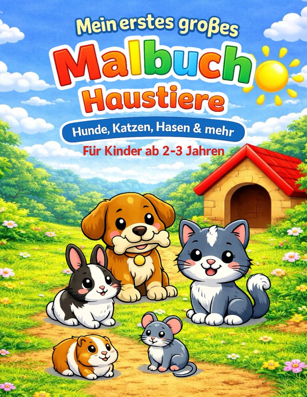 Mein erstes großes Malbuch - Haustiere: Band 1 (Mein erstes großes Malbuch – Serie: Tiere entdecken)