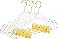 Vista 30 de MIZGI - Perchas premium de terciopelo negro para pantalones con clips ajustables (paquete de 20) Perchas delgadas para faldas - Perchas