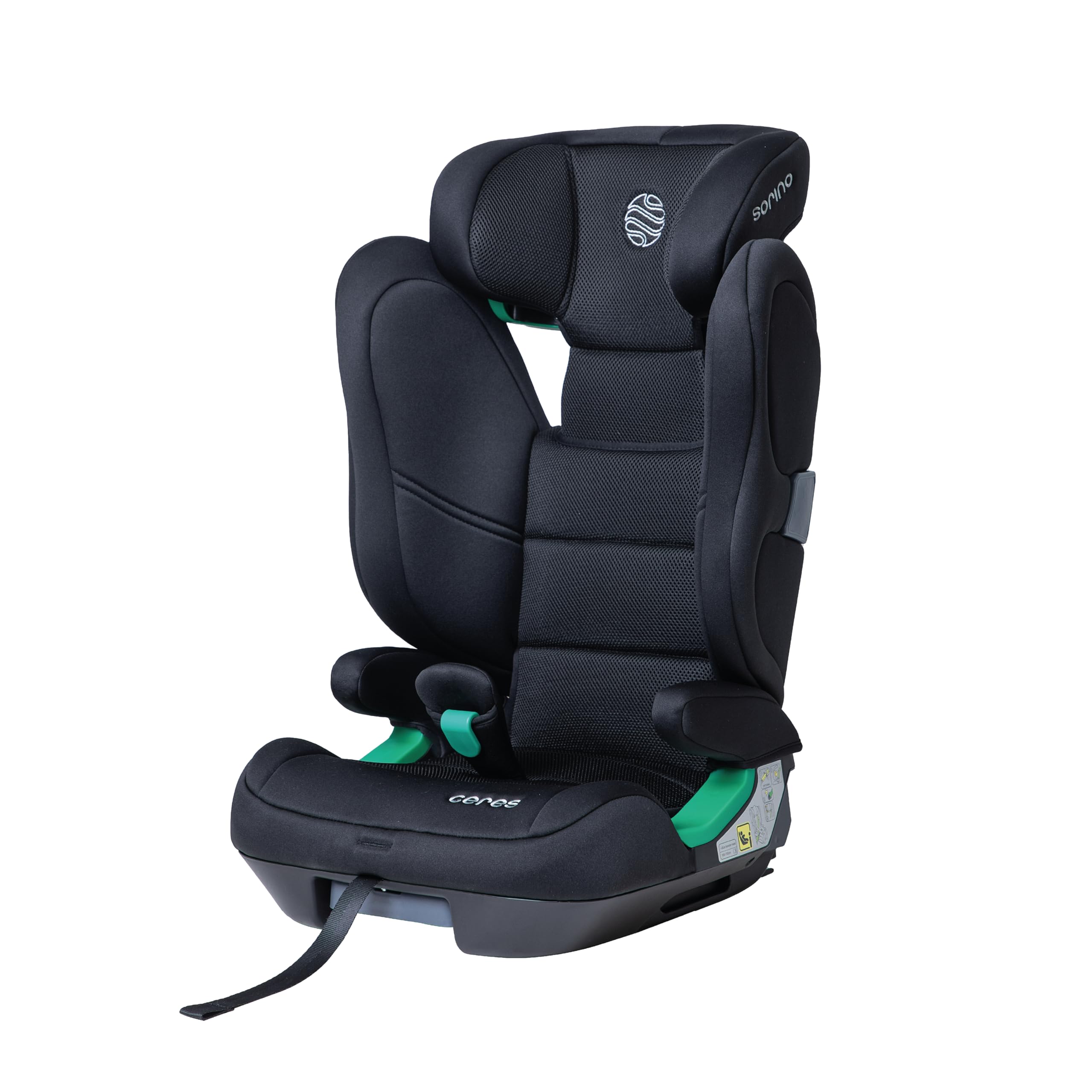 FOTELIK SAMOCHODOWY SORINO CERES ISOFIX I-SIZE 15-36KG 100-150 CM BLACK