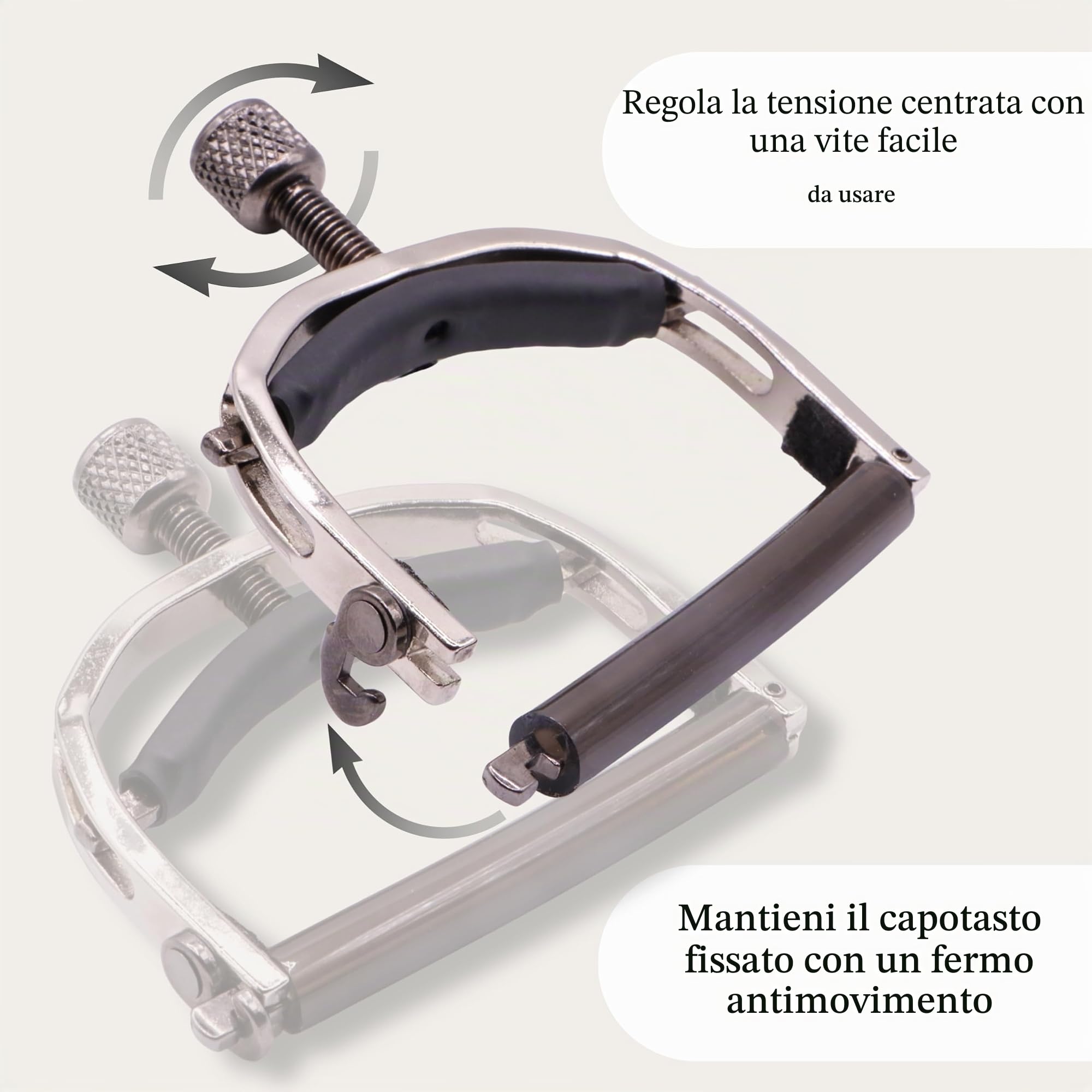 Paige™ »Original Capo P-6N« Capotasto per Chitarra Elettrica - 6-Corde - Finitura: Nichel Satinato