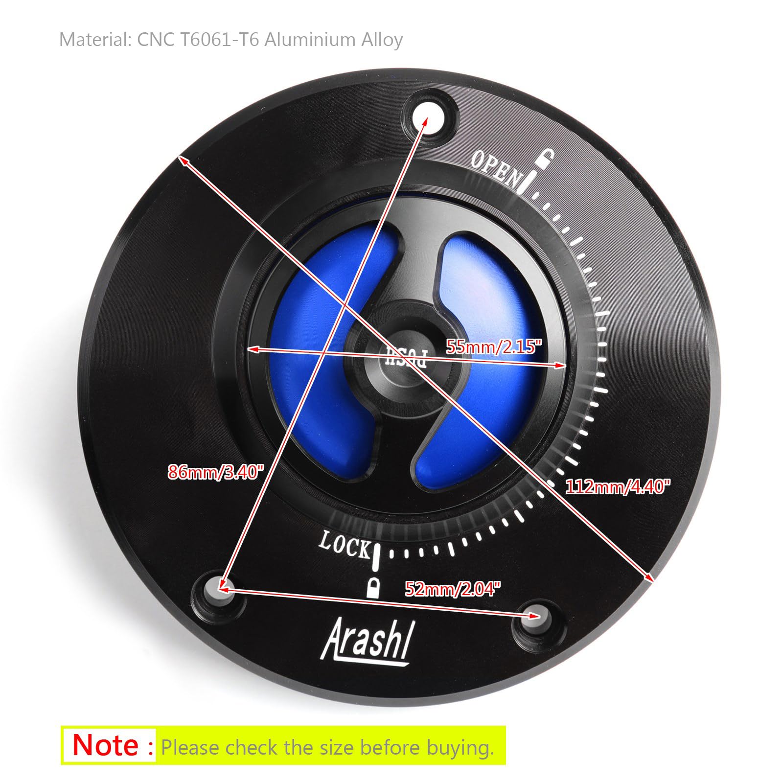 Amazon.com: Areyourshop CNC Keyless Fuel Gas Tank Cap for Kawasaki
