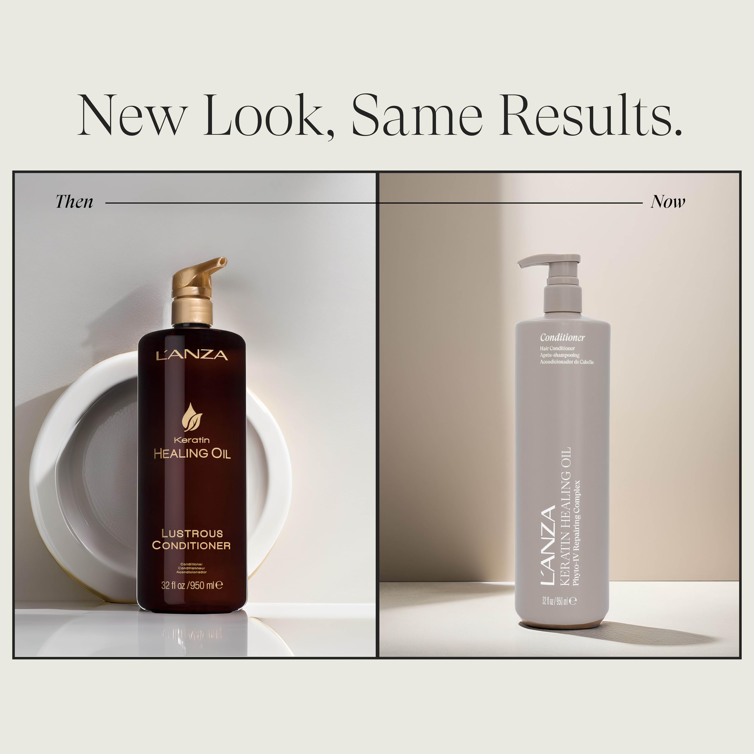 L'ANZA Après-Shampoing Effet Brillant à l'Huile de Kératine Pour Cheveux Abîmés - Nourrit, Répare et Renforce l'Éclat Naturel du Cheveu Pour un Effet Soyeux, Sans Sulfate, Paraben ni Gluten (950 ml)