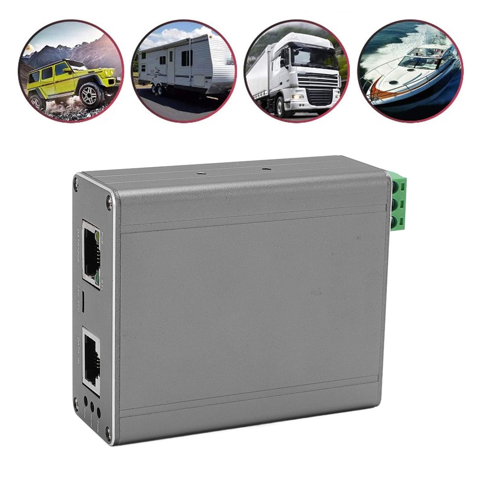 Injecteur PoE Gigabit 150 W, Injecteur Industriel Power Over Ethernet 2,5 G, Double de Puissance d'entrée DC avec 12 51 V, Idéal pour Antenne Satellite Internet V3 Gen3