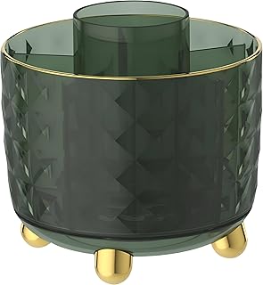 منظم مستحضرات تجميل شفاف - حامل مكياج أنيق وعملي دوار 360 درجة لخزانة الملابس او الحمام أو المكتب؛ سعة كبيرة، مواد متينة، يحافظ على أساسياتك منظمة وخالية من الغبار