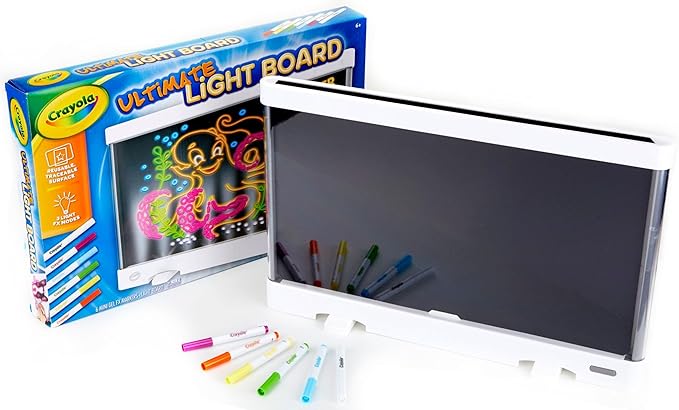Crayola Ultimate Light Board - White, Kids Drawing Tablet, LED Drawing Board for Kids & Adults, Art Projector, Sketching Gift for Boys & Girls, Toys for Kids, 6+