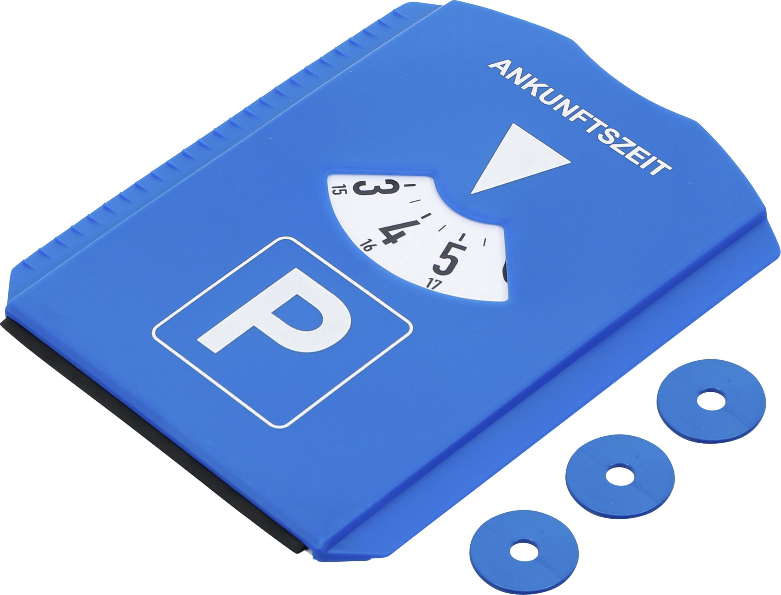 BGS DIY 80721 | Parkscheibe | mit Eiskratzer/Gummilippe und 3 Einakufswagenchip | für Auto und Motorrad