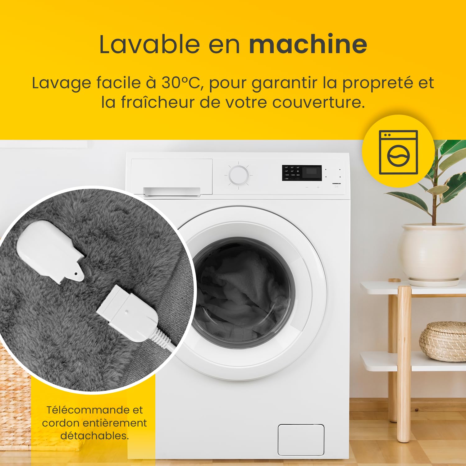 Cosi Home Couverture Chauffante, Couverture électrique en Fausse Fourrure, Plaid Chauffant Extra-Large 180 x 130 cm, 9 réglages de température, Lavable en Machine, Minuterie 9h - Gris