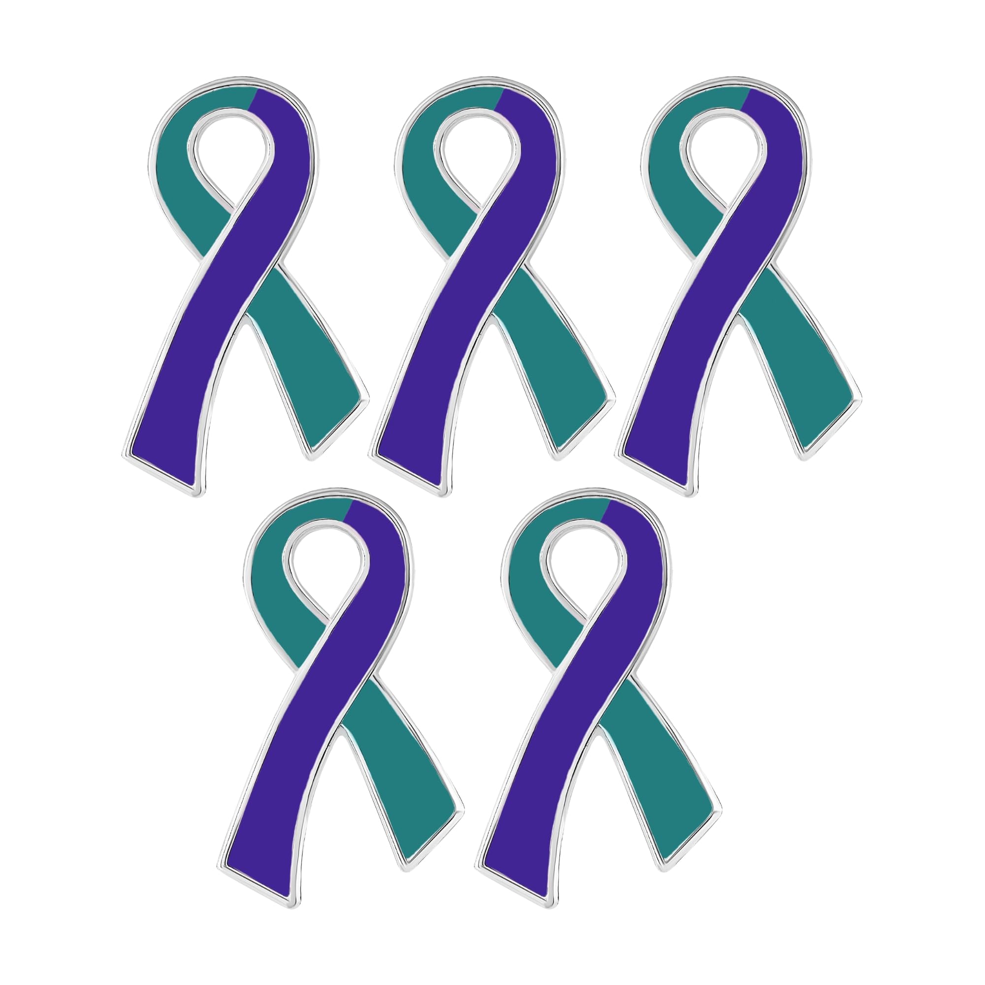 Ribbon Pins 1/5/25/100 for Cancer &amp; Disease Awareness - Various Causes - Bulk Quantities Available for Support Groups and Fundraising