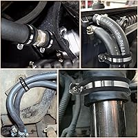 Vista 7 de Paquete de 18 abrazaderas de cable de 1-1/2 pulgadas, abrazaderas de cable de acero inoxidable 304, abrazadera aislada acolchada de goma, soporte