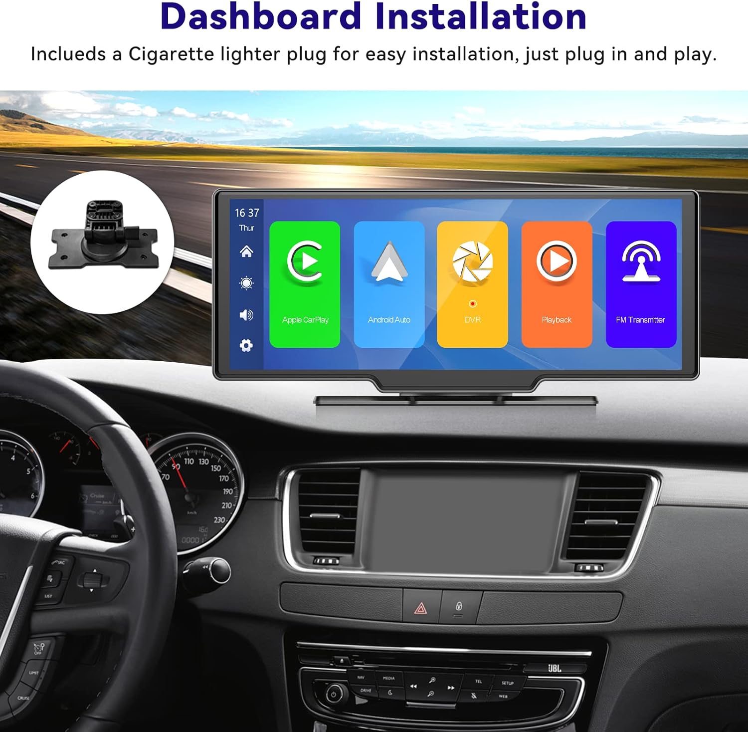 10.26" Wireless Carplay & Android Auto Portable Car Stereo with Bluetooth Hands-Free Car Radio with Google and Siri Assistant, HD IPS Touchscreen, AUX and FM Transmitter 9 71myRAvwDiL. AC SL1500