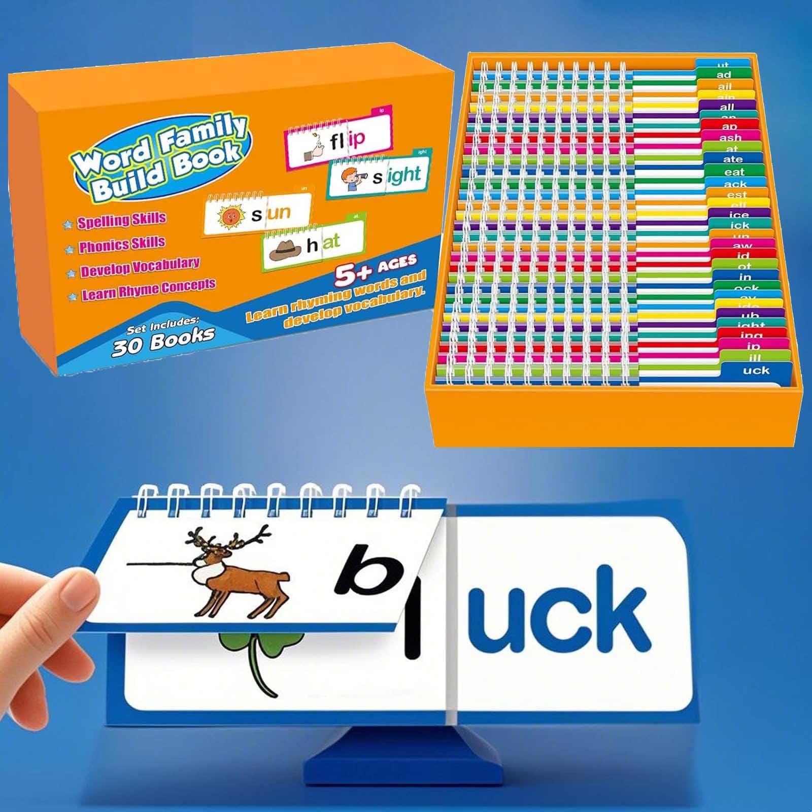 Word Families 30 Read And Rhyme Flip Books For Kids - Phonics Flash ...