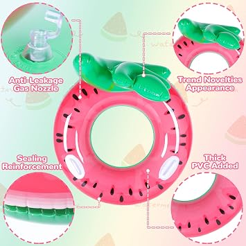 Pool Inflatables for Adults, Inflatable Swimming Pool Float Ring with Handholds, Water Fun Giant Blow Up Summer Beach Swim Raft Adults