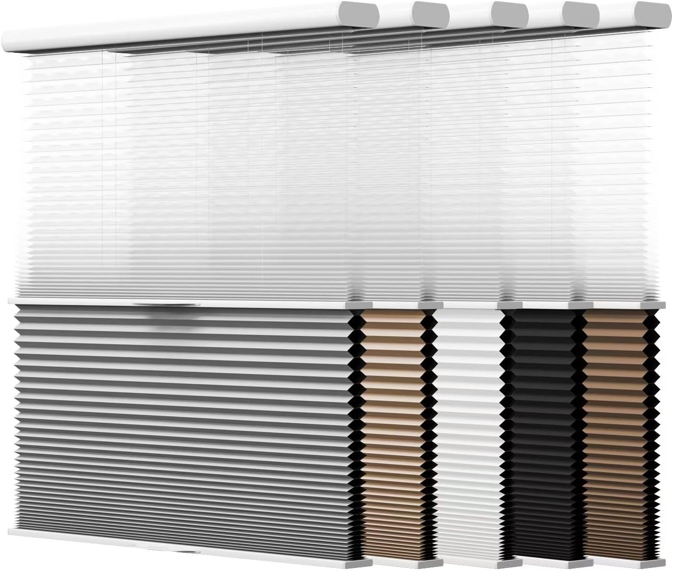 SLKWDOBD 2in1 Day Night Cellular Shades Cordless, Top Down Bottom Up Double