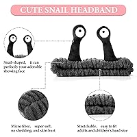 Vista 2 de Diadema de lavado facial, bandas para el cabello de spa de palma y caracol, diademas de maquillaje para mujeres, diadema elástica de forro polar