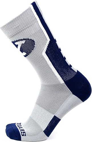 BYU Cougars - Calcetines deportivos unisex de alto rendimiento, grisazul, talla única, con licencia oficial de la NCAA, equipo para fanáticos de DB