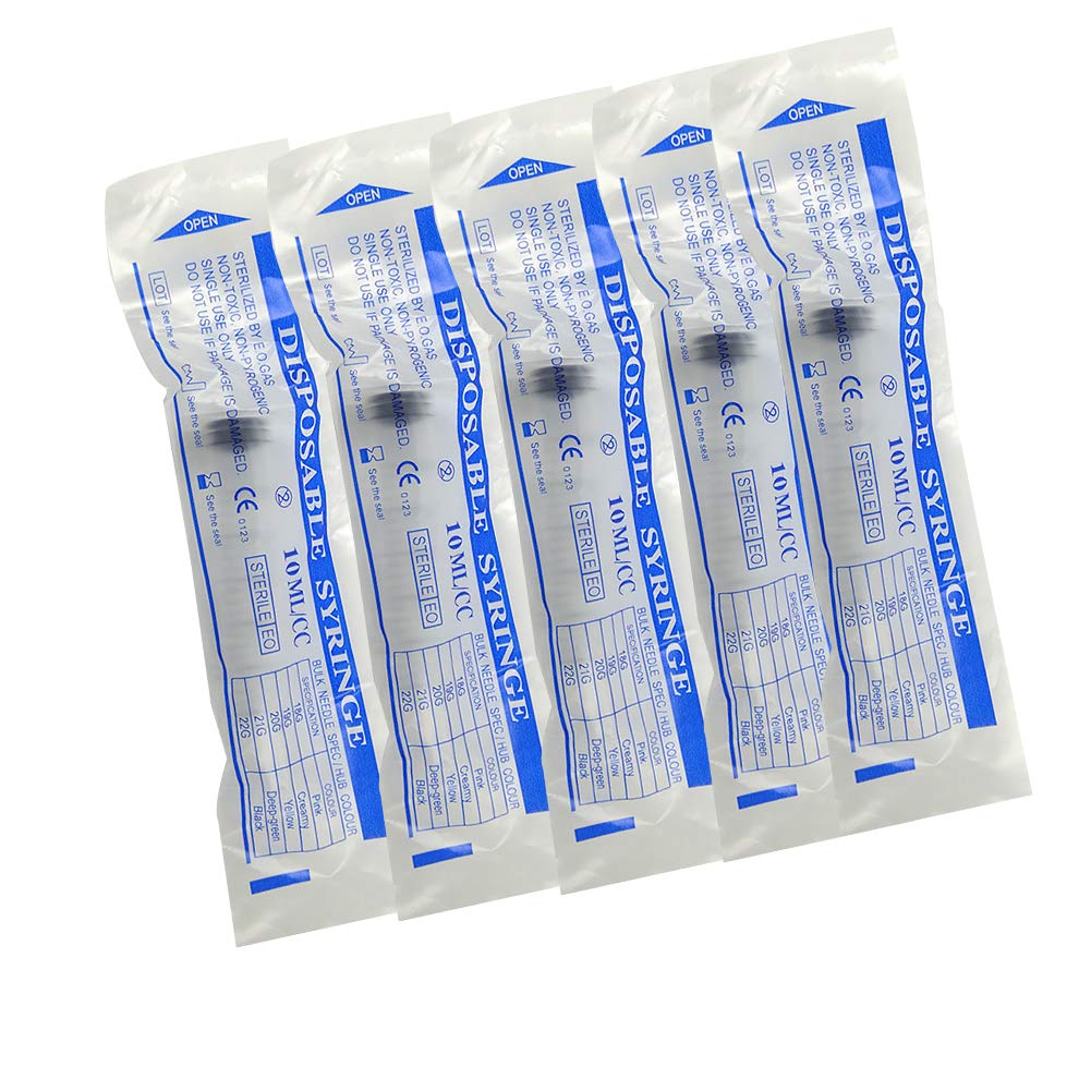 EZ needle tube for Negative Pressure Meso Gun Water Injector Mesotherapy Replaceable spare parts 5ml, 10ml Needle Free Microcrystal Injection Skin Care Tool,5pcs 10ml EZ needle tube