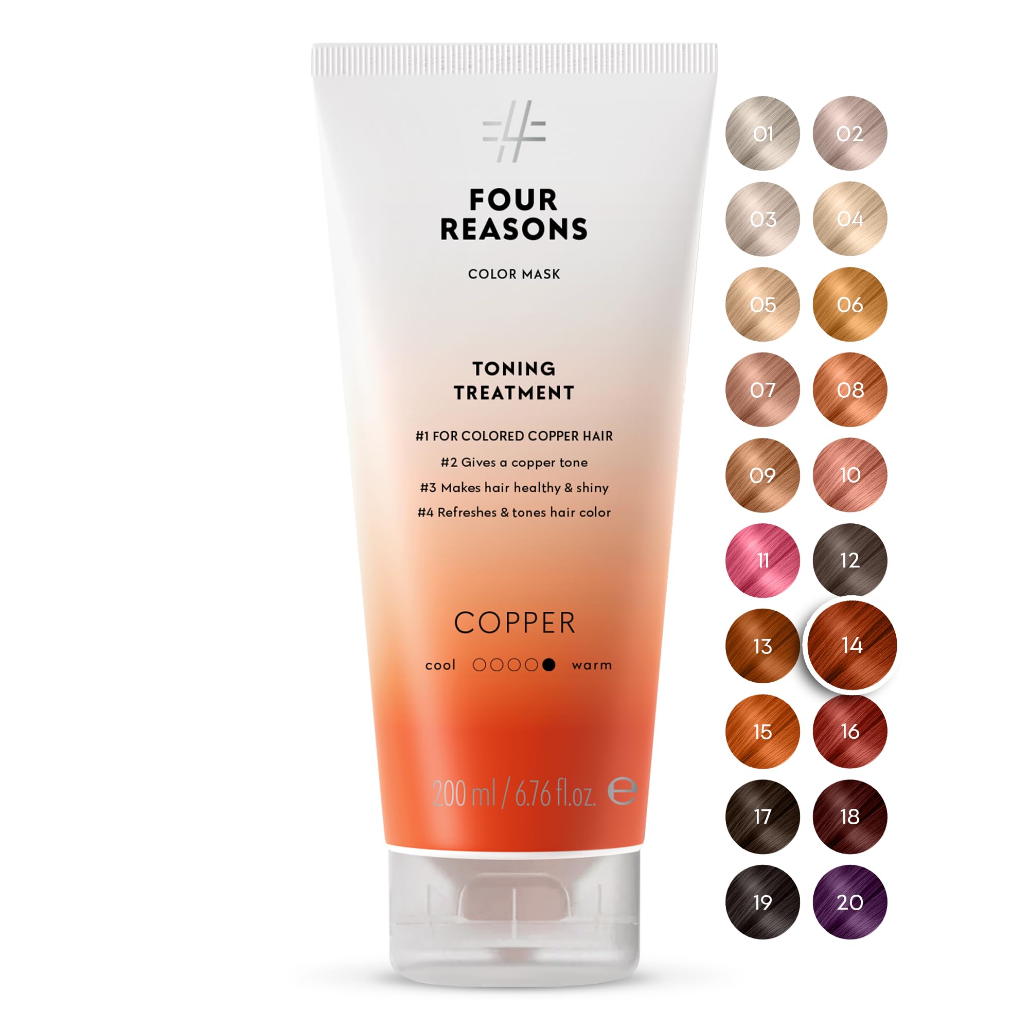 Color Mask - Copper - (19 Colors) Toning Treatment, Color Depositing Conditioner, Tone & Enhance Color-Treated Hair - Semi Permanent Hair Dye, Vegan and Cruelty-Free, 6.76 fl oz