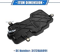 Vista 6 de Filtro de transmisión automática compatible con Subaru Forester 2.5L 2009-2013, filtro de transmisión de motor negro de plástico duradero