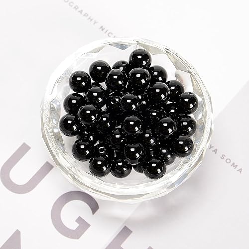 Miniatura 3 de 38 cuentas de hematita de 0.394 pulgadas (0.394 in), piedra natural, piedras preciosas redondas auténticas para hacer pulseras y cadenas de joyería