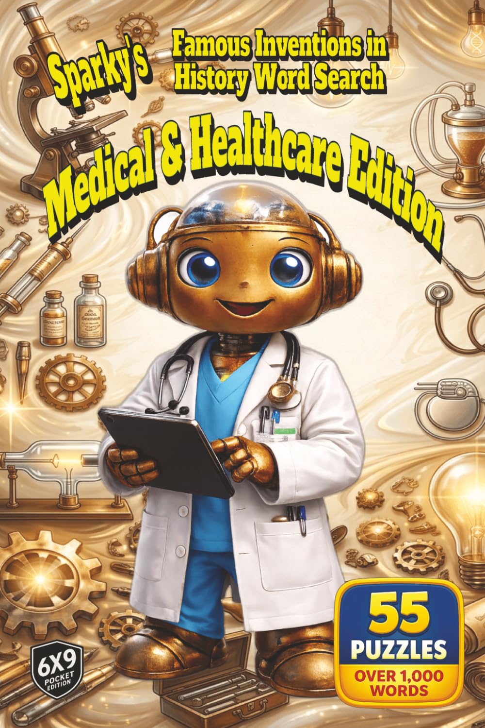 Sparky’s Famous Inventions in History Word Search: Medicine & Healthcare Edition: Discover the World of Medical Inventions From Apothecary Tools to Modern Care in 55 Puzzles and Over 1,000 Words
